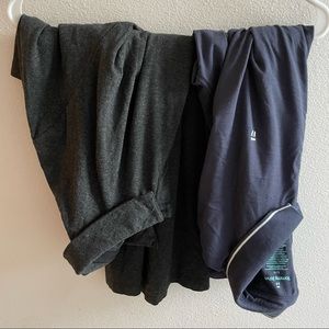 Lot of TWO Tommy John Pima Cotton Polo Shirts grey navy blue size large golf